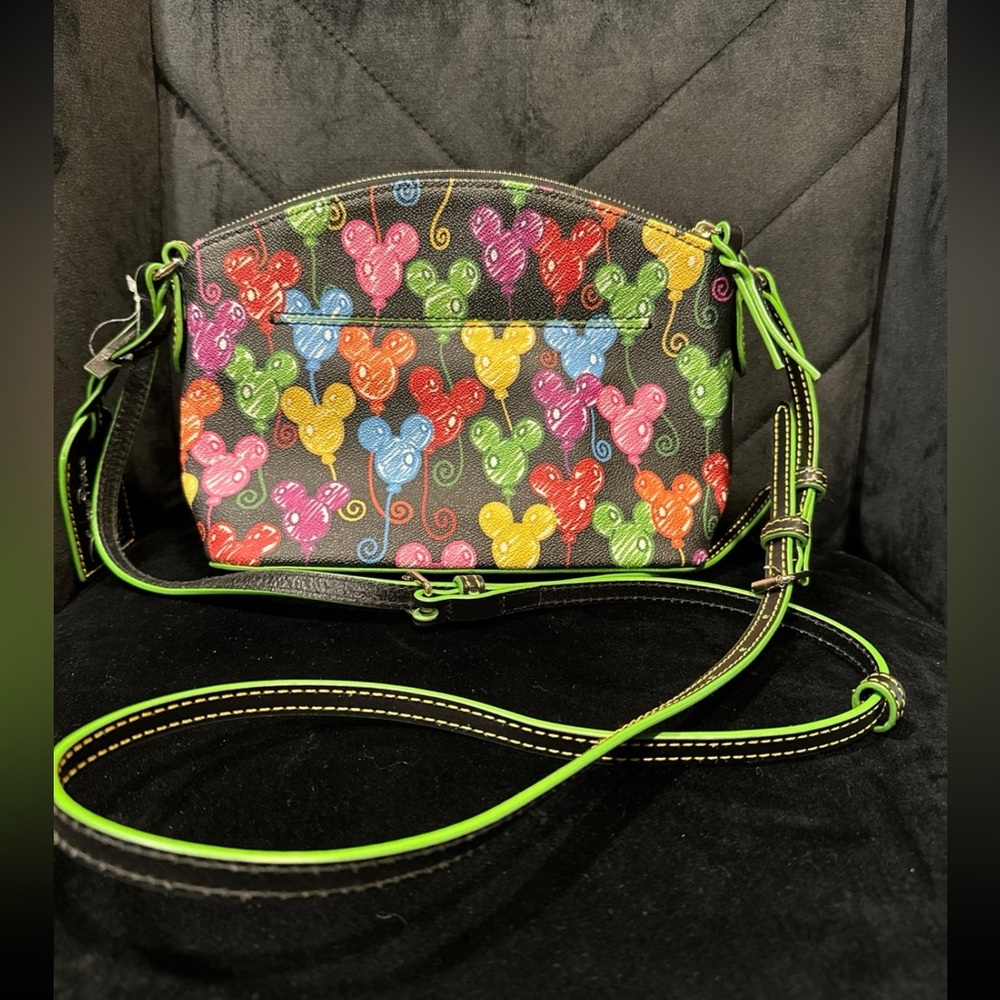 Disney Dooney & Bourke Black Balloons 10th Anniversary Crossbody Purse Bag - Picture 2 of 6
